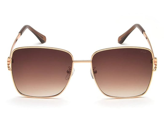 IRUS IRUS 100% UV protected sunglasses for Women | Size- Large | Shape- Square | Model- IRS1140C2SG (Shiny Gold)