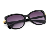 IRUS 100% UV protected sunglasses for Women | Size- Medium | Shape- Cat Eye | Model- IRS1206C1SG (Black)