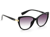 IRUS 100% UV protected sunglasses for Women | Size- Medium | Shape- Cat Eye | Model- IRS1206C1SG (Black)
