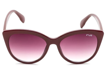 IRUS 100% UV protected sunglasses for Women | Size- Medium | Shape- Cat Eye | Model- IRS1207C3SG (Purple)