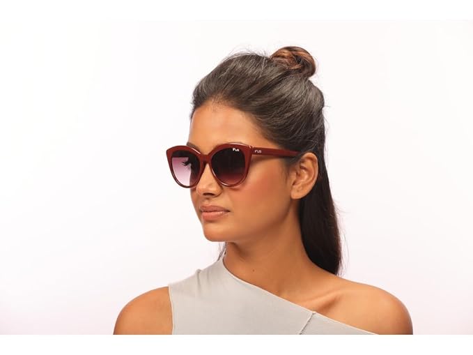 IRUS 100% UV protected sunglasses for Women | Size- Medium | Shape- Cat Eye | Model- IRS1207C3SG (Purple)