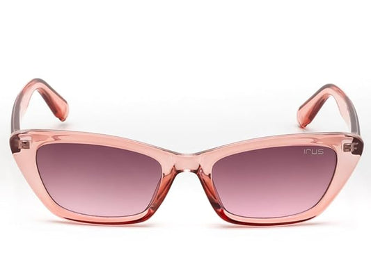 IRUS 100% UV protected sunglasses for Women | Size- Medium | Shape- Cat Eye | Model- IRS1210C3SG (Pink)