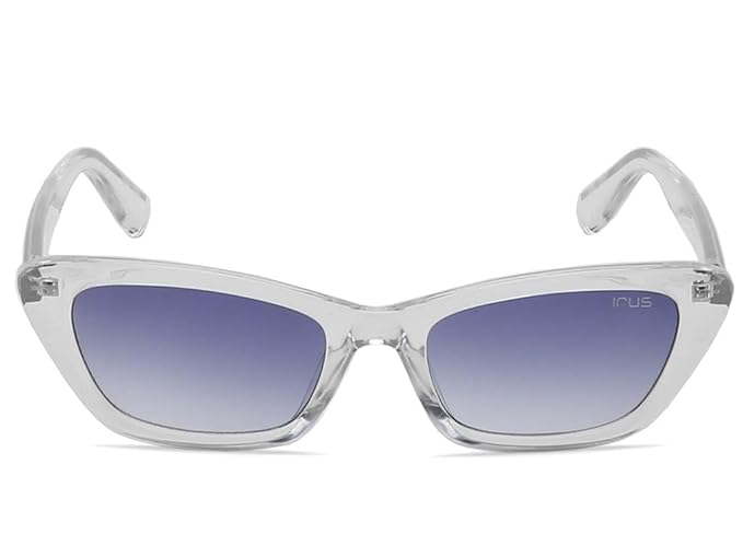 IRUS 100% UV protected sunglasses for Women | Size- Medium | Shape- Cat Eye | Model- IRS1210C4SG (Clear)