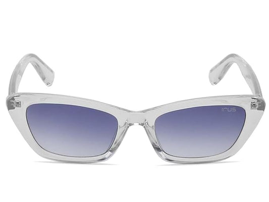 IRUS 100% UV protected sunglasses for Women | Size- Medium | Shape- Cat Eye | Model- IRS1210C4SG (Clear)