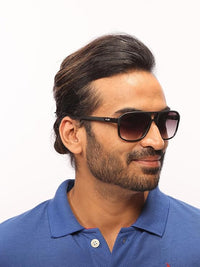 IRUS 100% UV protected sunglasses for Men | Size- Large | Shape- Square | Model- IRS1223C1SG