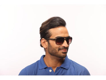 IRUS Uv Protected Sunglasses For Men | Size- Large | Shape- Square | Model- Irs1223C2Sg, Brown