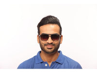 IRUS Uv Protected Sunglasses For Men | Size- Large | Shape- Square | Model- Irs1223C2Sg, Brown