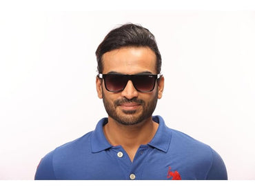 IRUS Uv Protected Sunglasses For Men | Size- Medium | Shape- Square | Model- Irs1225C1Sg, Black
