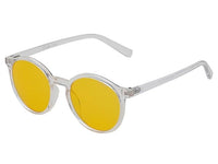 IRUS 100% UV protected sunglasses for Men | Size- Small | Shape- Round | Model- IRS1226C3SG (Clear)
