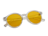 IRUS 100% UV protected sunglasses for Men | Size- Small | Shape- Round | Model- IRS1226C3SG (Clear)