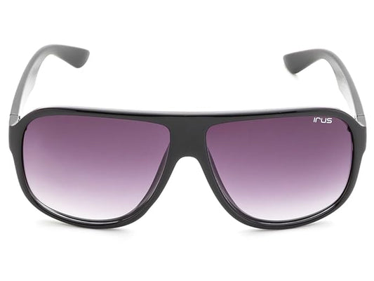 IRUS 100% UV protected sunglasses for Men | Size- Large | Shape- Square | Model- IRS1228C1SG (Black)