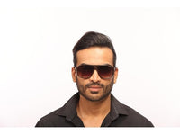 IRUS Uv Protected Sunglasses For Men | Size- Large | Shape- Square | Model- Irs1228C2Sg, Brown
