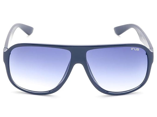 IRUS Uv Protected Sunglasses For Men | Size- Large | Shape- Square | Model- Irs1228C3Sg, Blue