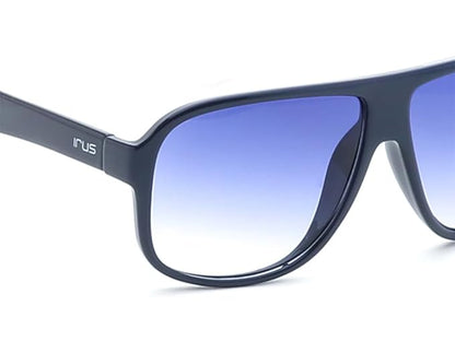 IRUS Uv Protected Sunglasses For Men | Size- Large | Shape- Square | Model- Irs1228C3Sg, Blue