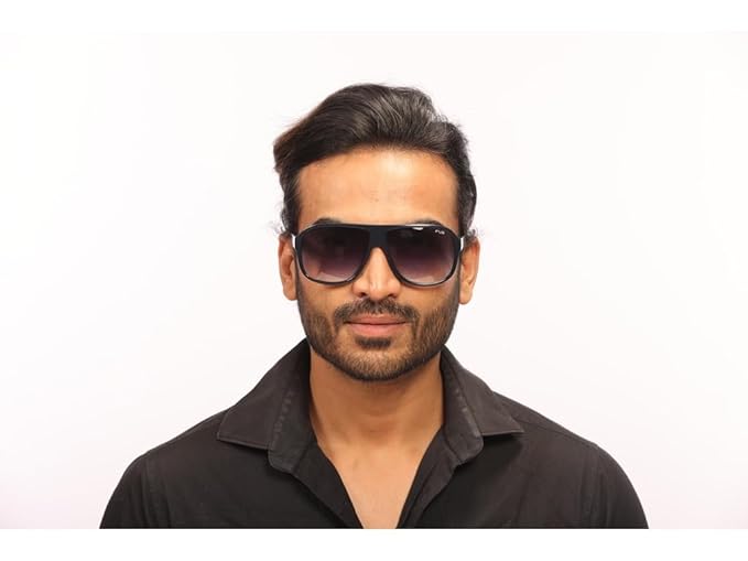 IRUS Uv Protected Sunglasses For Men | Size- Large | Shape- Square | Model- Irs1228C3Sg, Blue