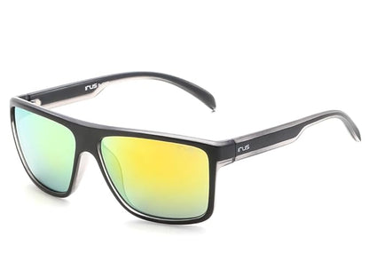 IRUS 100% UV protected sunglasses for Men | Size- Large | Shape- Square | Model- IRS1229C1SG (Black)