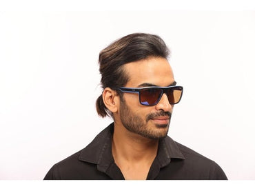 IRUS 100% Uv Protected Sunglasses For Men|Size- Large|Shape- Square|Model- Irs1229C2Sg, Black