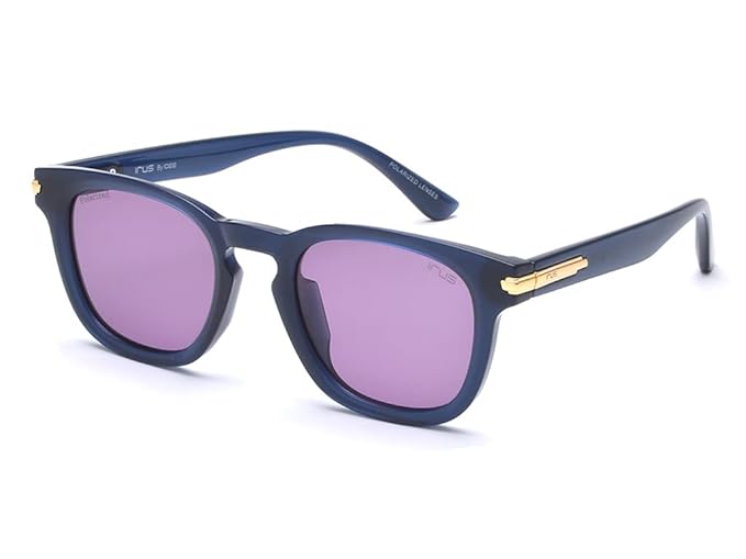 Irus Unisex Polarized and UV Protected Purple Polycarbonate Square sunglass