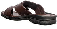 Khadim's Men Synthetic Solid Brown Sandal