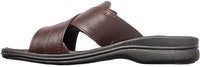 Khadim's Men Synthetic Solid Brown Sandal