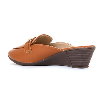 Khadim's Sharon Wedge Heel Loafer Mule Sandal for Women