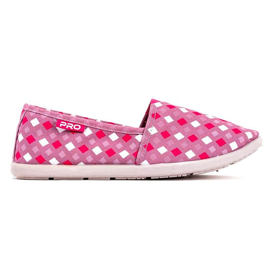 Pro by Khadim's Canvas Pink Slip-On Casual Shoe for Women