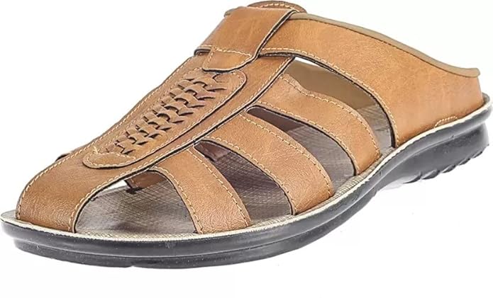 Khadim's Men's Synthetic Tan Sandal