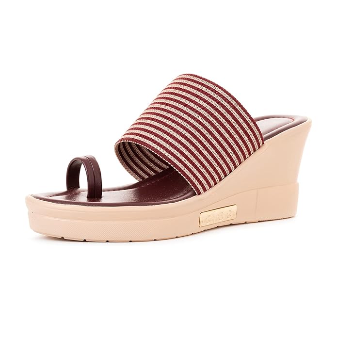 Khadim's Cleo High Heel Wedge Slip On Sandal for Women