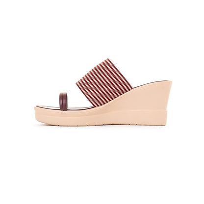 Khadim's Cleo High Heel Wedge Slip On Sandal for Women