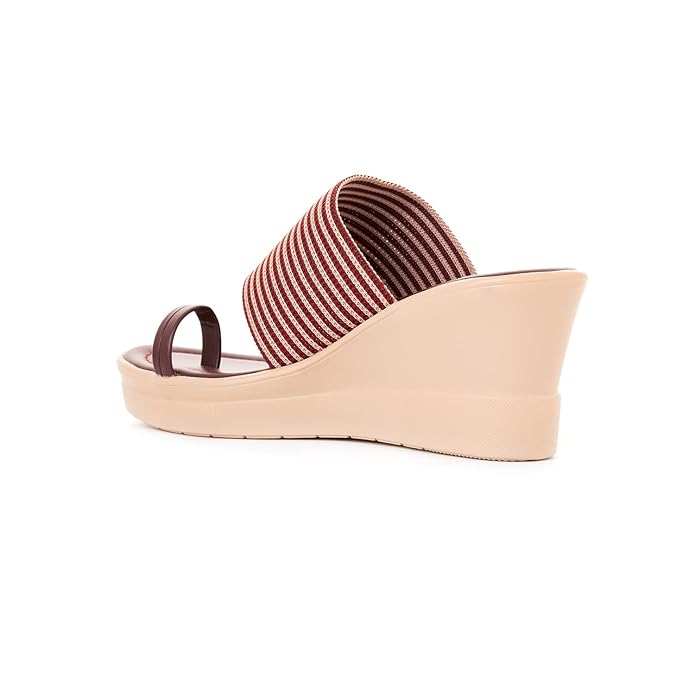 Khadim's Cleo High Heel Wedge Slip On Sandal for Women