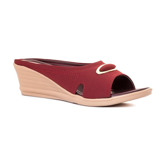 Khadim's Wedge Heel Mule Slip On Sandal for Women