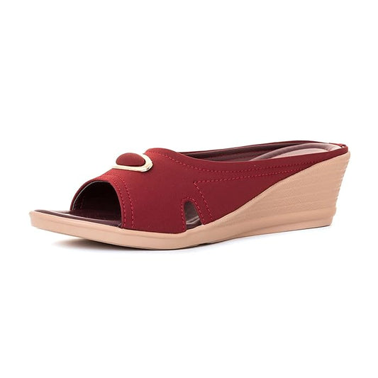 Khadim's Wedge Heel Mule Slip On Sandal for Women