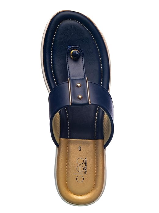 CLEO Women Navy Slip-On Flats