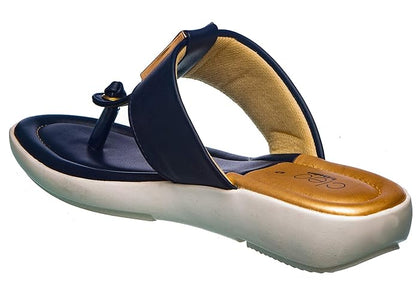 CLEO Women Navy Slip-On Flats