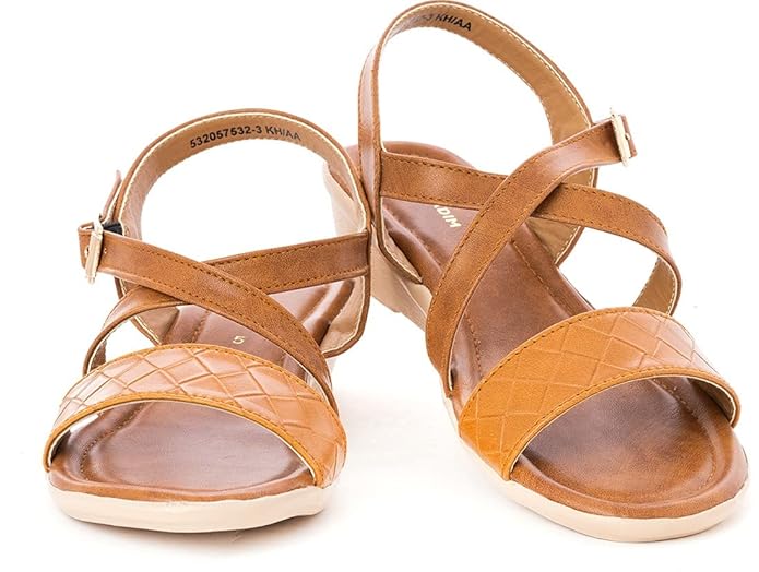 Khadim's Women Tan Heels Sandals