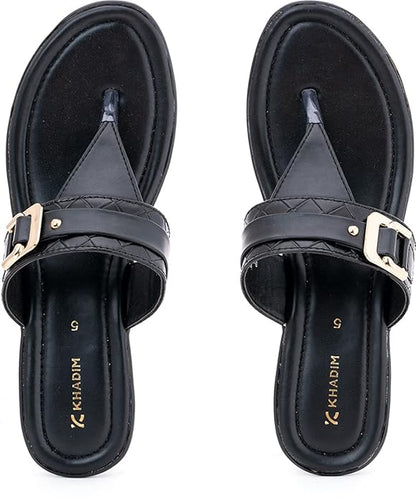 Khadim's Women Black Wedges Sandals