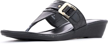 Khadim's Women Black Wedges Sandals