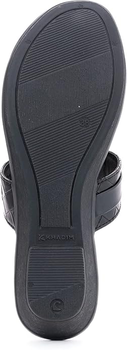 Khadim's Women Black Wedges Sandals