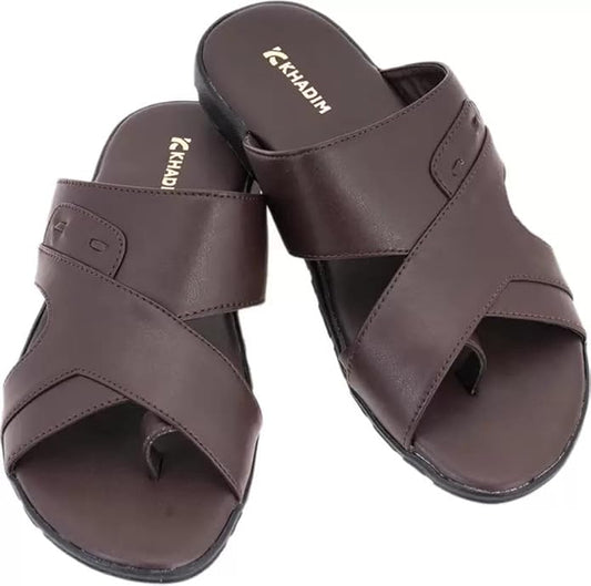 Khadim's Men's Synthetic Brown Sandal