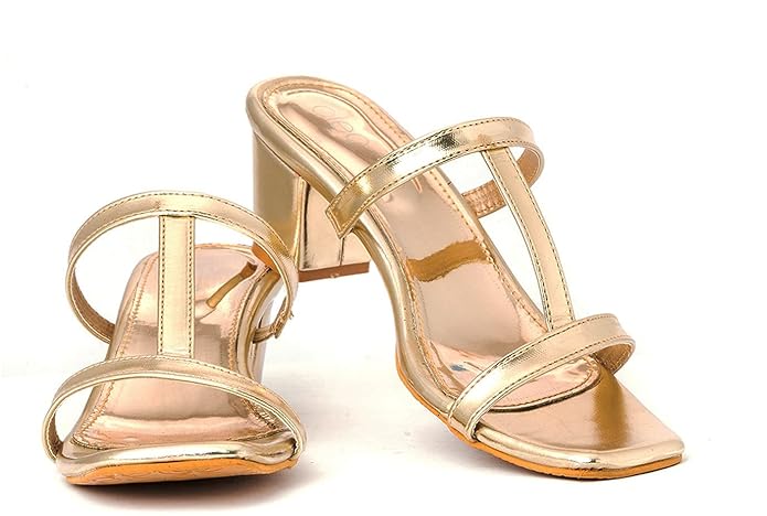 Khadim's Women Gold Heels Sandal