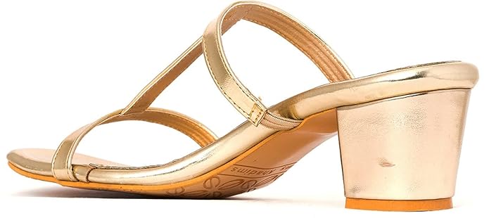 Khadim's Women Gold Heels Sandal