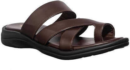 Khadim's Men Solid Brown Sandal