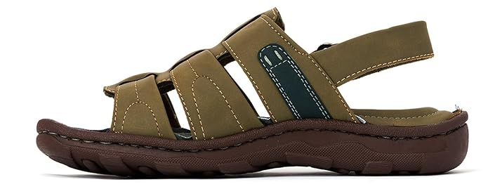 Khadim's Softouch Grey Casual Roman Sandal for Men