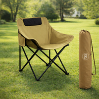 Bimla Traders Foldable Camping Chair with Carry Bag, Portable Outdoor Folding Chair for Camping, Picnic, Garden and Travel, Heavy Duty Metal Frame.