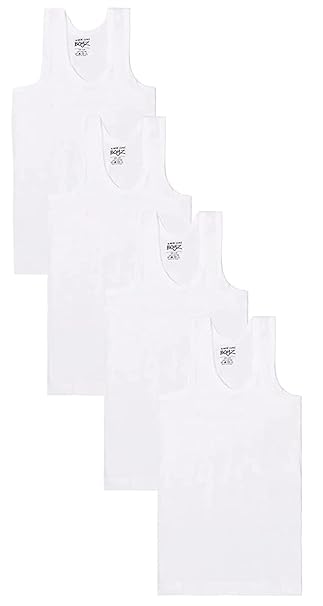 Lux Cozi Sleeveless Cotton Vest for Boys Pack of 4