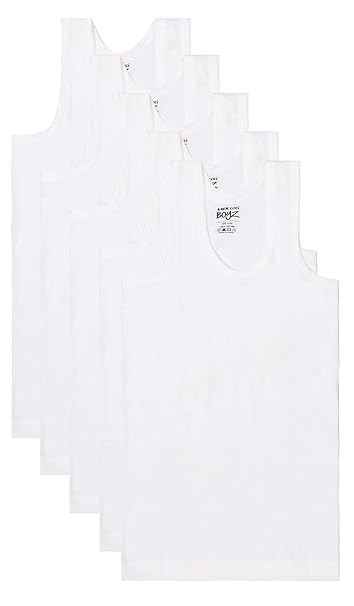 Lux Cozi Sleeveless Cotton Vest for Kids Boys(Pack of 5)