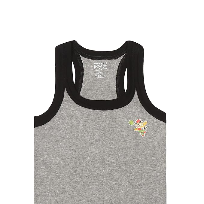 Lux Cozi Sleeveless Cotton Vest for Kids Boys (Pack of 10)