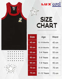 Lux Cozi Sleeveless Cotton Vest for Kids Boys(Pack of 5)