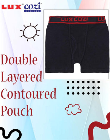 Lux Cozi Boys Outer Elastic Trunks- Assorted Plain