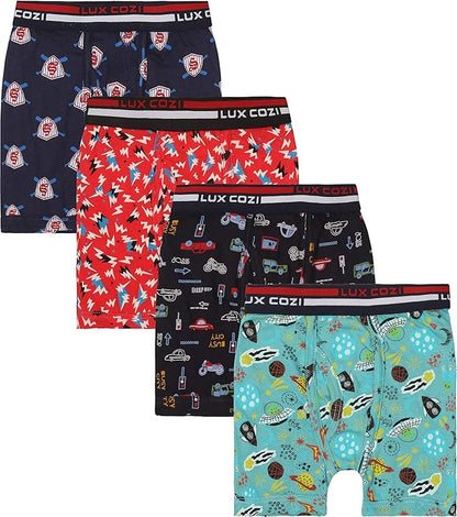 Lux Cozi Boys Outer Elastic Trunks- Assorted Colours